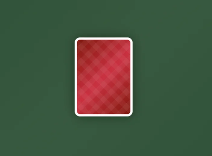 A single card with its back showing in red.